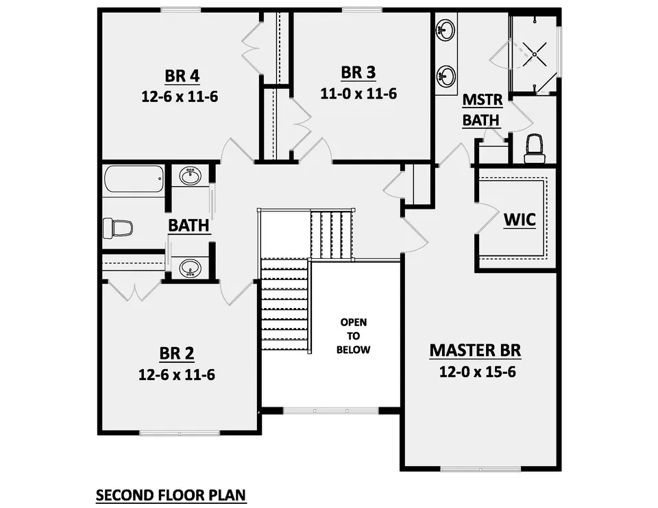 The Hawkins second level floor plan